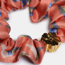 Резинка для волос Mollen Первоцвет розово-коралловая