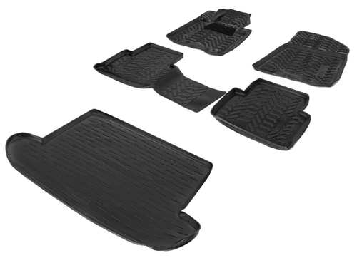 Коврики в салон и багажник автомобиля (комплект) AutoFlex для Hyundai Tucson III поколение 2015-2021, полиуретан, 5 частей, K9230301-2