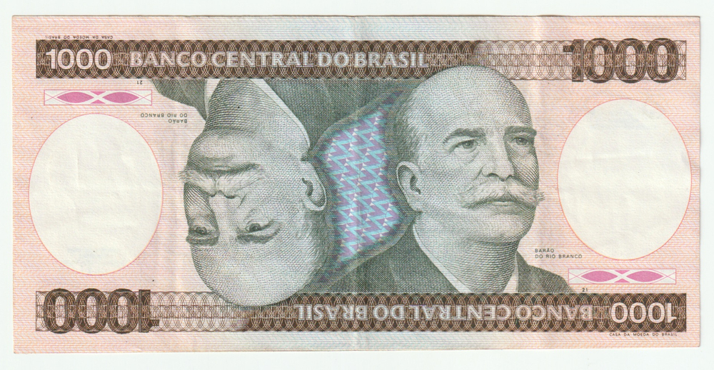 Brasil, 1 000 Cruzeiros, 1981 - 1986, AU
