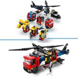 LEGO City - Набор с вертолетом, пожарной машиной и подводной лодкой 60462