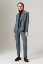 1897 Жакет женский (бирюзово-коричневый)