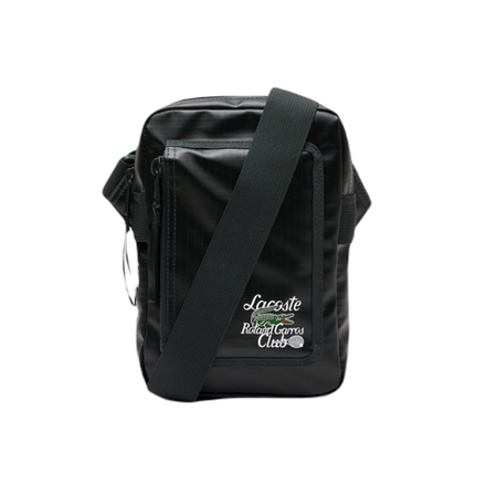 Lacoste Roland Garros Edition Contrast Print Vertical Messenger Bag - Green