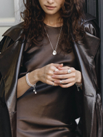 браслет с серебряными шариками 3 мм