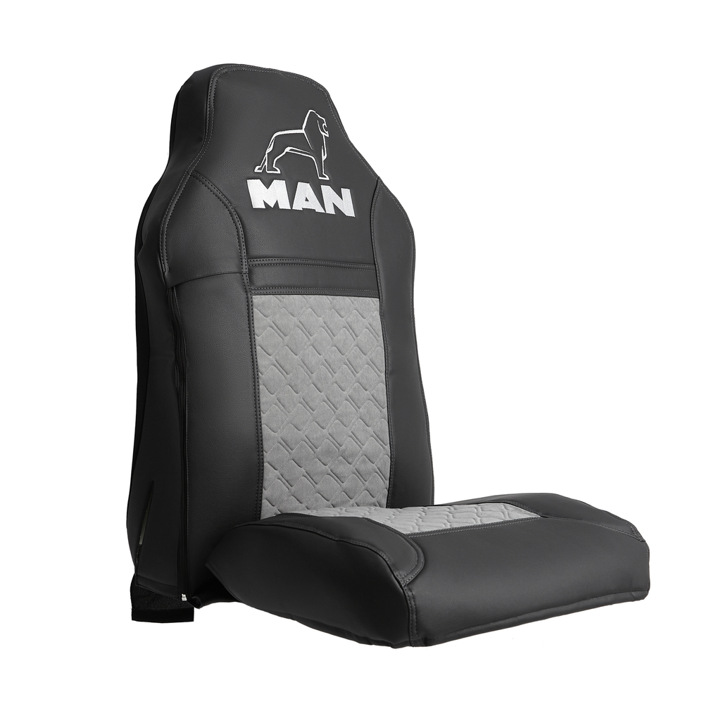 Чехлы MAN TGS (экокожа, серый)