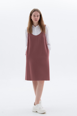 Трикотажный сарафан 3514АЕ, кирпичный #234Ке083514АЕ