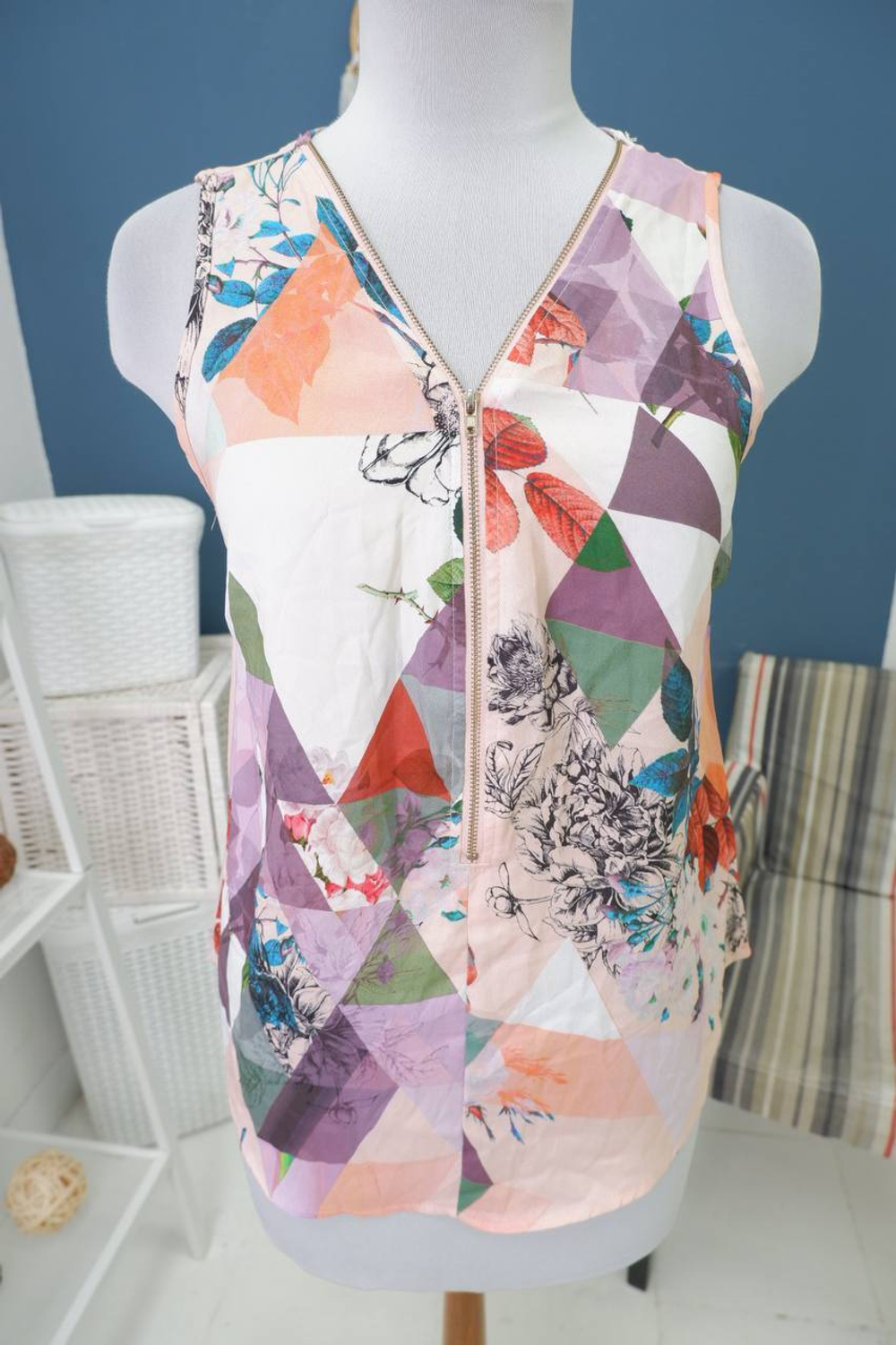 Блуза My Se без рукавов 44 размер