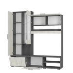 ПЛАЗА гостинная ЦС-01 Графит/дуб крафт белый БТС