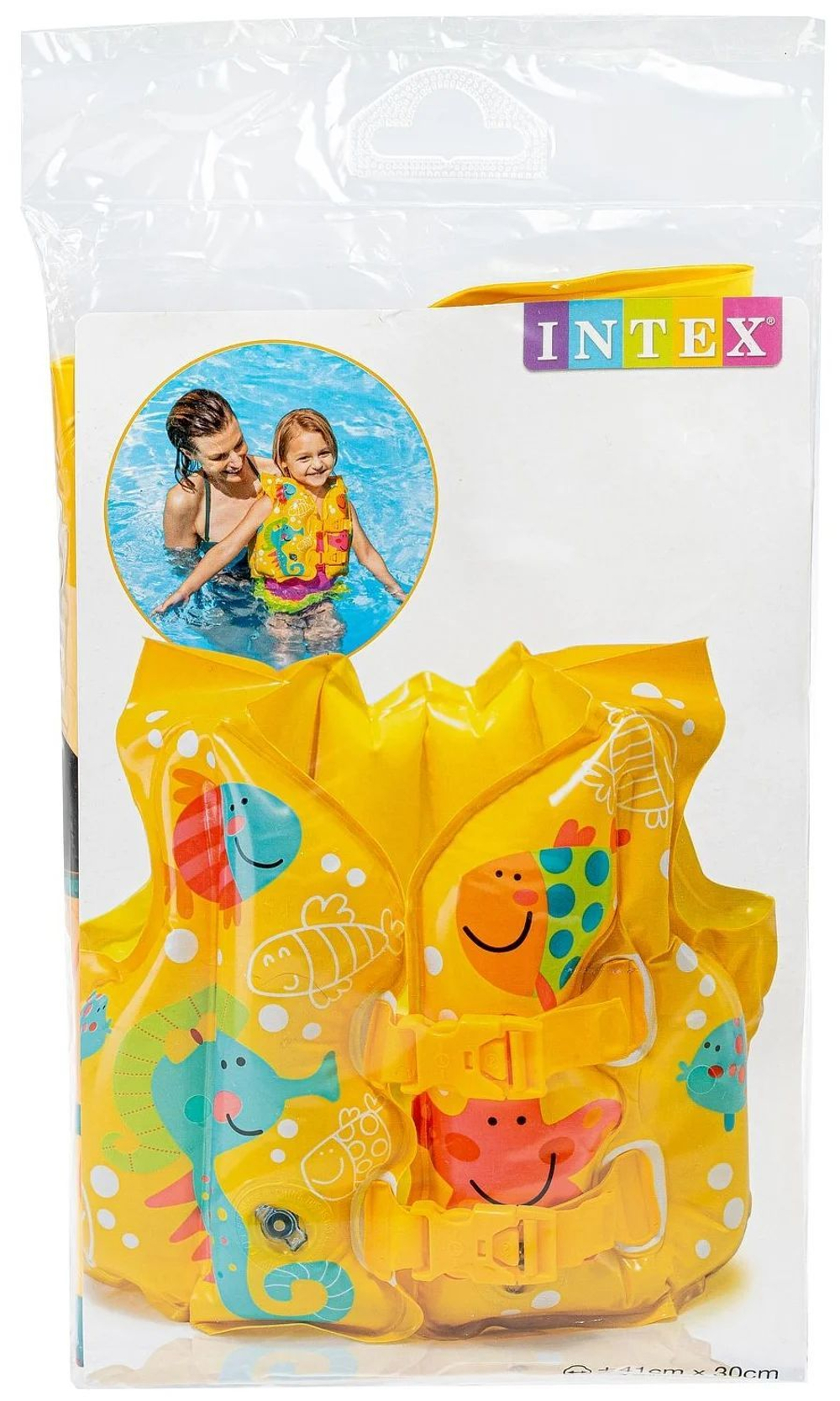 Жилет для плавания 41х30см "Тропические Друзья" 3-5 лет, Intex 59661