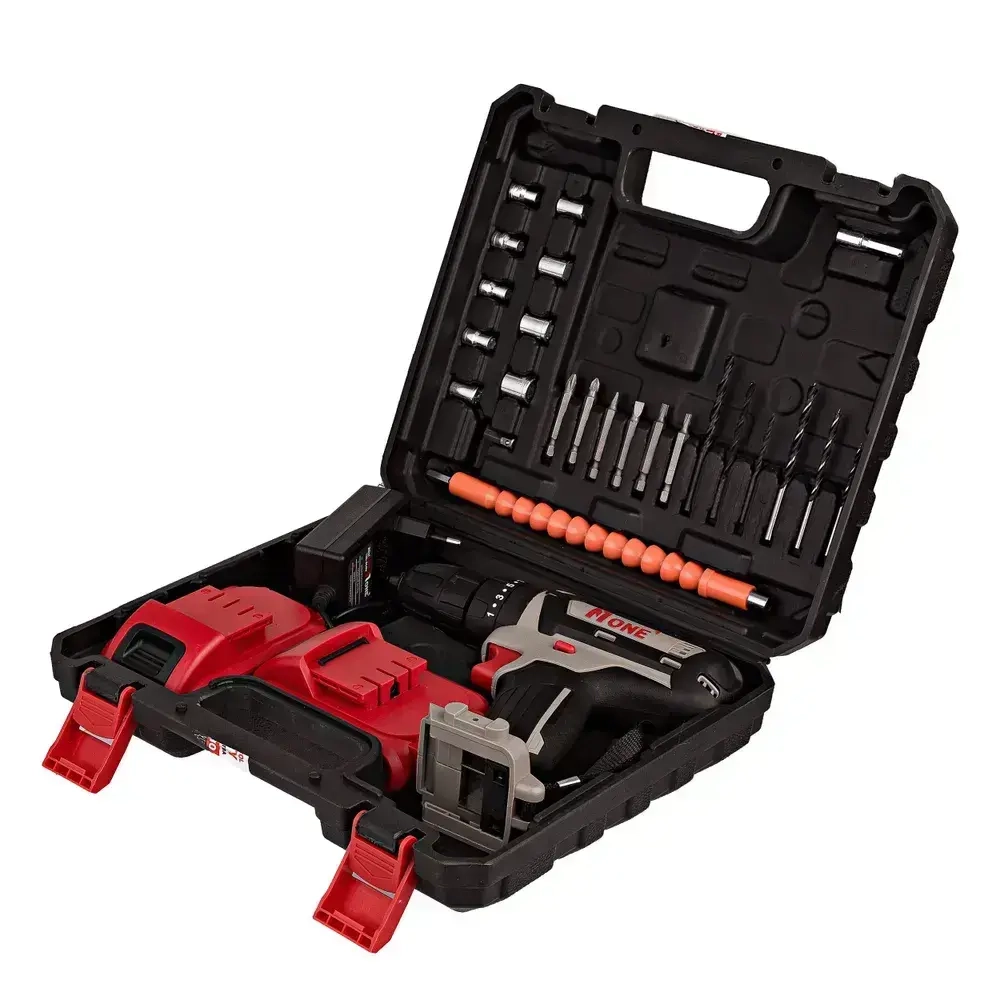 Шуруповерт аккумуляторный 24 предмета в комплекте 20V, 2,0Ah, 2акк, 32Hm Number One RCD20/2.0-C-PROMO