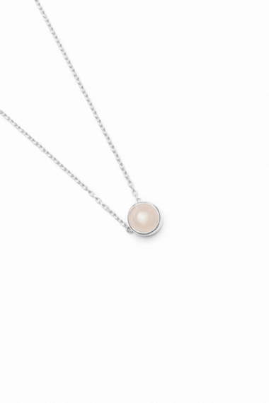 Колье из серебра "Розовый Кварц"