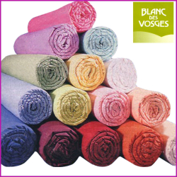 Простыня прямая 280x320 Blanc des Vosges сатин бледно-сиреневая Франция