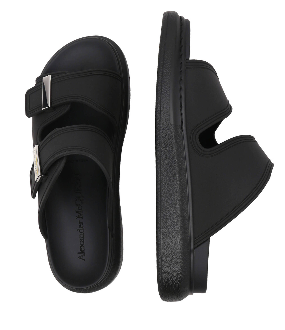 Шлепанцы RUBBER UPPER AND RUB Alexander McQueen - черный(663563 W4Q51)