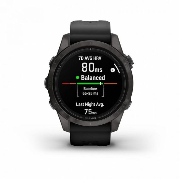 Garmin EPIX PRO Gen 2 Sapphire 42 мм — титан DLC, черный ремешок