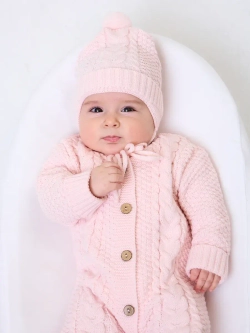 вязаный комбинезон для новорожденных