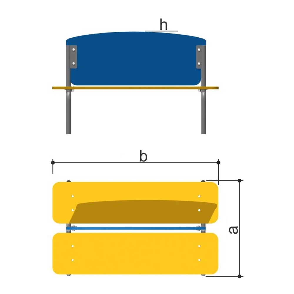 Скамья детская двойная Romana 302.07.00