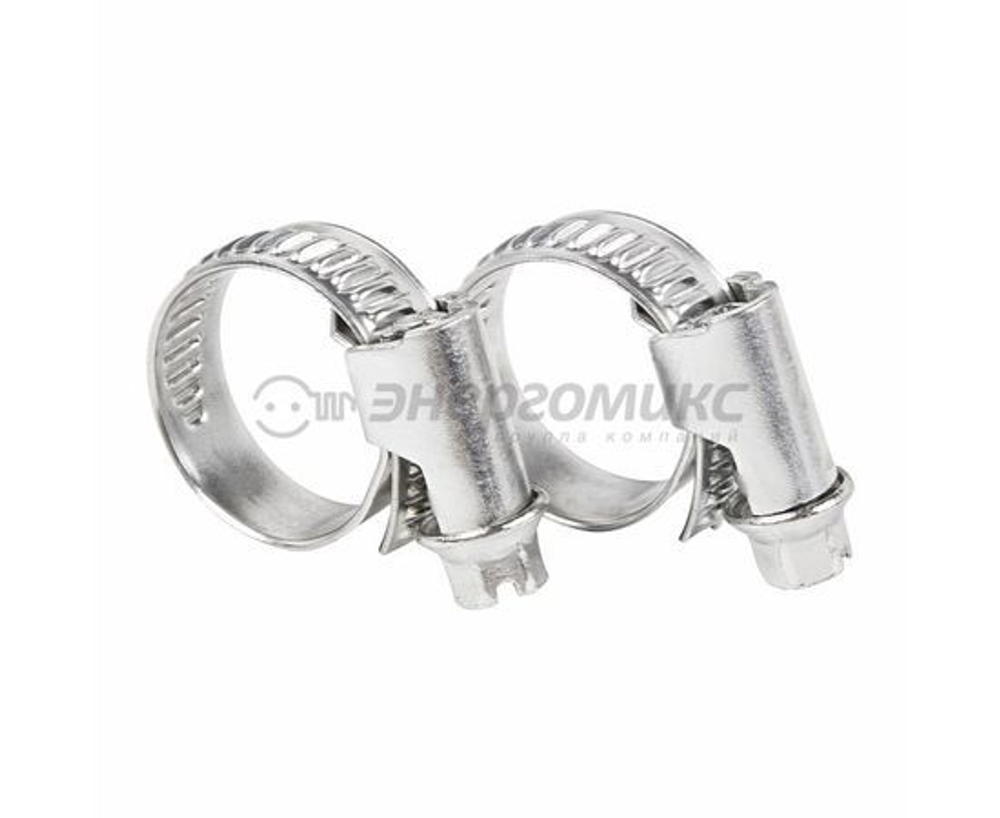 Хомут червячный REXANT 10-16-0,7 мм, с ключом W, в упаковке - 50 штук