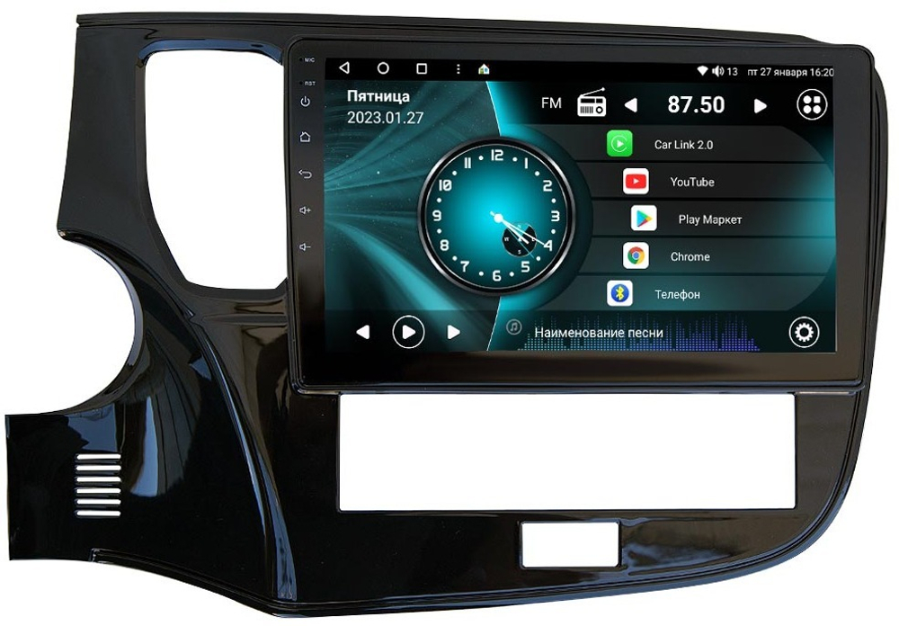 Магнитола для Mitsubishi Outlander 3 2019-2022 (прямоугольный климат) - Vaycar VA47-2005 на Android 13, 8-ядер, 2Гб-32Гб, 4G SIM-слот