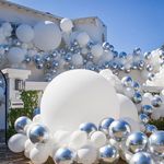 Шар 3D (18''/46 см) Сфера, Серебро, 1 шт.