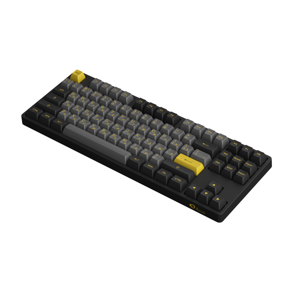 AKKO 5087B Plus Black&Gold 3 Modes RGB Hot Swap  V3 Cream Yellow Switch
