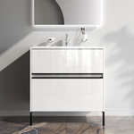 База под раковину, универсальная, 80 см, белый глянец