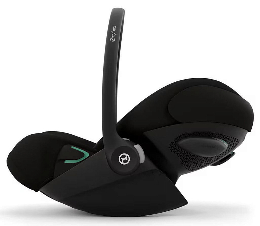 Коляска Cybex Coya Rosegold Frame Cloud G i-Size Magic Black 2 в 1 Off White с дождевиком и бампером