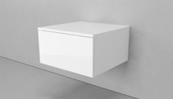 Тумба подвесная VELVEX Unit 50x27 белый лед