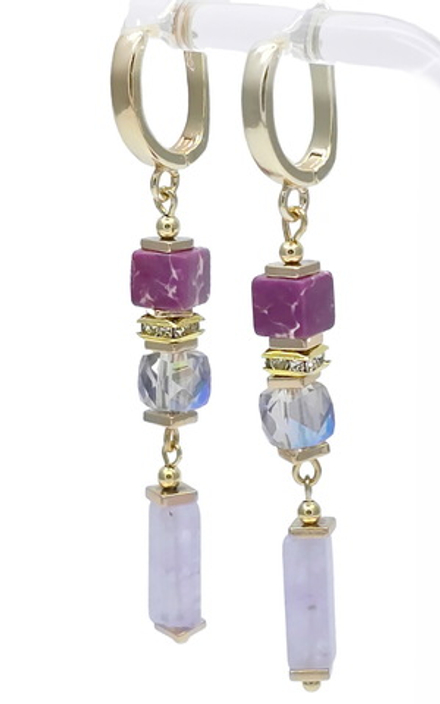 91002256 Серьги Роман с камнем