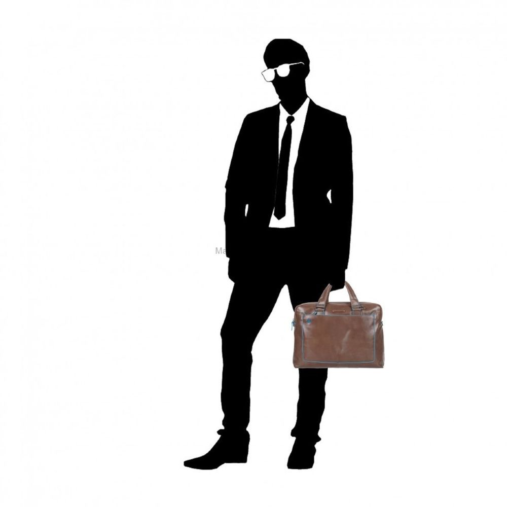 Сумка Piquadro Blue Square коричневая телячья кожа (CA3335B2/MO) 6