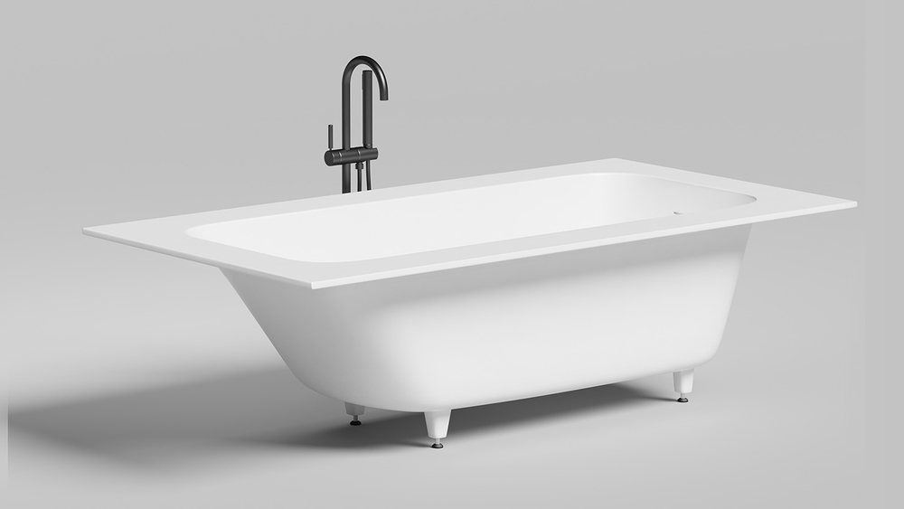 Ванна встраиваемая ORLANDO VASTA_KIT 190 матовая S-Sense