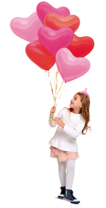 Сердце 12" Фуксия, Пастель / Fuchsia Sp