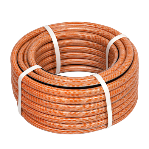 66-3-725 Шланг поливочный "ПИТОН" ПВХ армированный, мягкий, 3-х слойный, оранж., 2,5мм, D 3/4",25м
