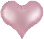 Шар (24''/61 см) Сердце, Люкс, Розовый, Матовый, 1 шт.