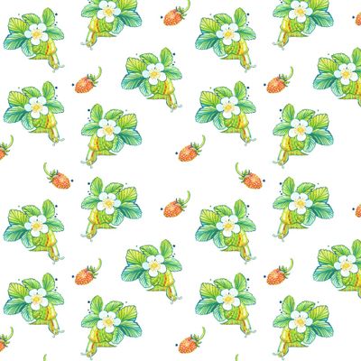 Ягоды клубника земляника и улитка на белом фоне