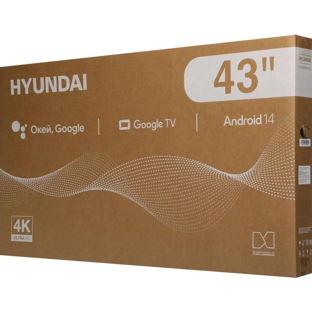 Телевизор Hyundai H-LED43BU7011 43" 4K Ultra HD LED Smart Google TV Frameless черный