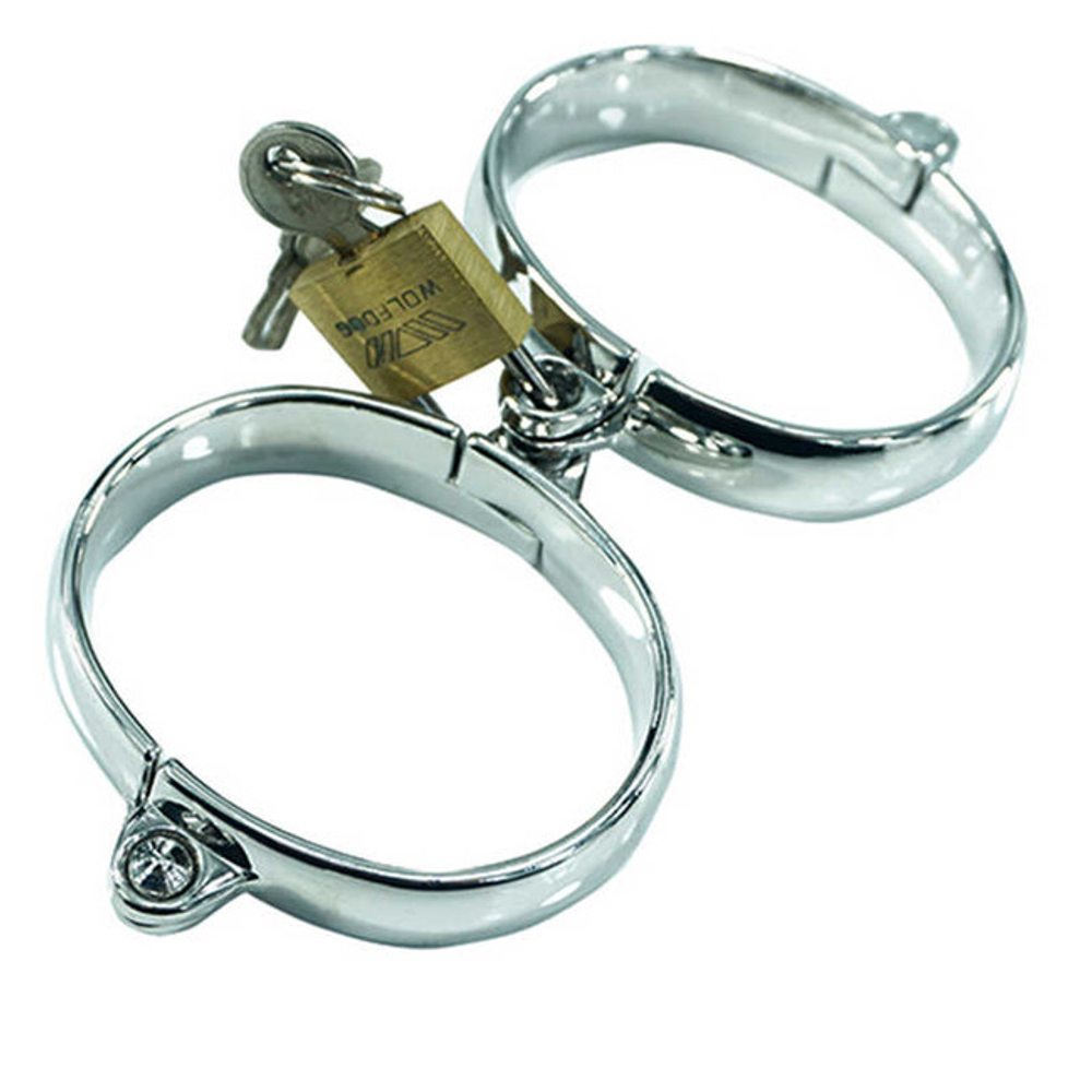 Овальные оковы на навесном замке , малые (Цвет: металл)