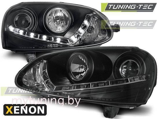 Фары передние XENON BLACK для VW GOLF 5 03-08