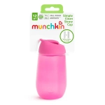 Munchkin поильник непроливайка с трубочкой Simple Clean Straw 296 мл с 12 мес ,розовый 90019
