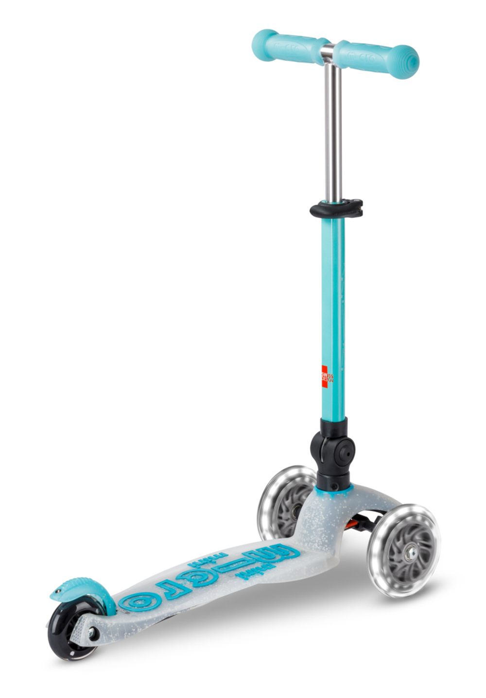 Самокат Mini Micro Deluxe Orion LED складной, голубой