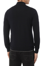 Кардиган муж. AERONAUTICA 1390 черный серый кант