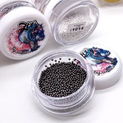 1325 Бульонки металлические чёрные 0.8 мм (10 г)