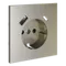 Накладка для розетки с заземлением и защитными шторками, с USB A+C, S70 (шелк)