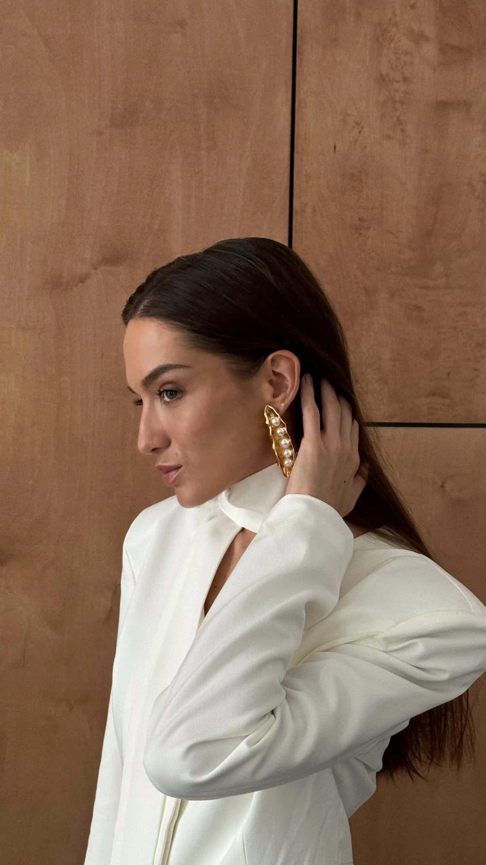 Серьги золотые Горошек, Золотые