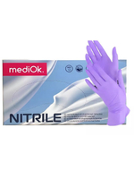 Перчатки нитриловые неопудренные нестерильные MediOk, 4 гр, 100 шт/уп
