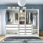 Гардероб - IKEA PAX,  250x58x201 см, белый ПАКС ИКЕА