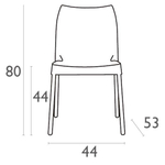 Стул пластиковый Siesta Contract Vita, темно-серый