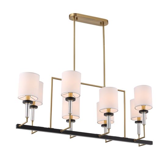 SL1404.338.08 Люстра подвесная ST-Luce Латунь/Прозрачный E14*8 40W VERITAS