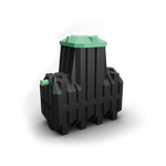 Септик Мультпласт Термит Трансформер 1.3 S 1300 л. горизонтальный / 500 л. в сутки / 1-2 чел. / самотечный сброс (1635x785x2000см;103кг;черный) - арт.555476