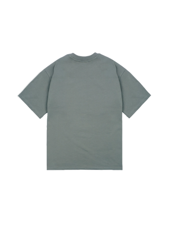Футболка оверсайз (серо-зеленый) 230 г