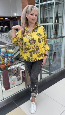 Яркий итальянский, комбинированный блузон-поло