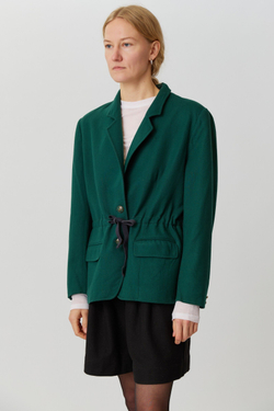 Винтажный изумрудный жакет
